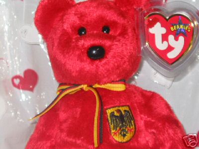 GRAF VON ROT Ty Beanie Baby German Exclusive Bear Germany