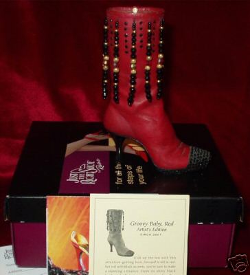 Just the Right Shoe Red Groovy Baby Carlton Exclusive
