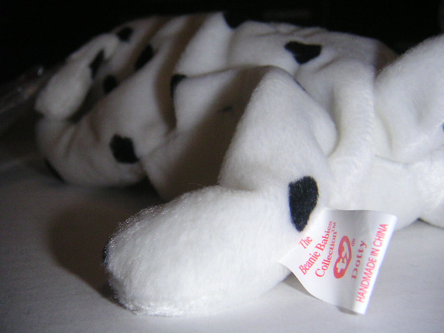 Ty SPARKY Beanie Dalmatian w/Dotty Tush Tag ODDITY~ Rare Error~Mint