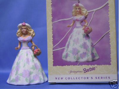 SPRINGTIME BARBIE #1 in series~ Hallmark EASTER Spring Ornament 1995