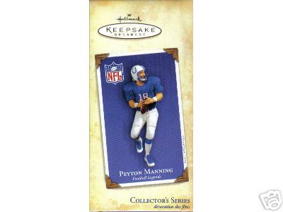 2004 Hallmark PEYTON MANNING Colts FOOTBALL LEGENDS Christmas Ornament