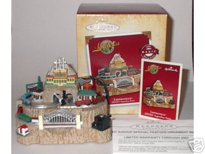LIONELVILLE Magic Light, Motion & Sound Hallmark LIONEL 2004 Ornament