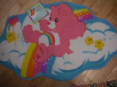 Care Bears BATH MAT/RUG New w/ Tags CHEER Bear &Rainbow