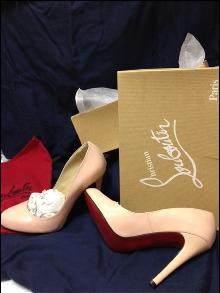 NEW! Christian LOUBOUTIN Nude Pumps Sz 39 Boxed-Replica