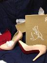 NEW! Christian LOUBOUTIN Nude Pumps Sz 39 Boxed-Replica