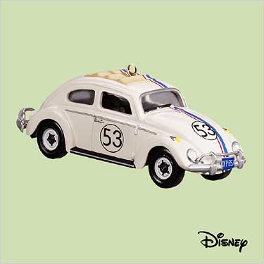 HERBIE THE LOVE BUG #53~HALLMARK Disney Christmas ORNAMENT- 2004 Die-cast