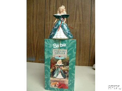 Happy Holidays BARBIE Stocking Hanger Hallmark 1996