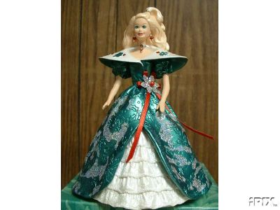 Happy Holidays BARBIE Stocking Hanger Hallmark 1996