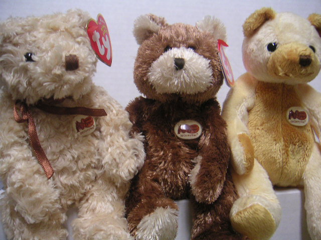 Ty Cracker Barrel Exclusives Herschel, Oldtimer & Cornbread Beanie Babies- NEW!