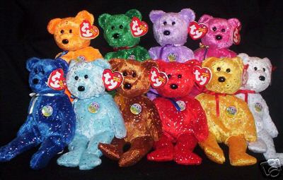 Ty DECADE Set Teddy Bear Beanie Babies ALL 10
