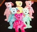 TY BEANIE BABIES All 6 Rainbow SHERBET BEARS