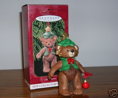 GIFT BEARERS #1 Porcelain Bear Hallmark Ornament 1999