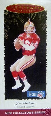 Joe Montana SAN FRANCISCO Giants Hallmark Ornament 1995