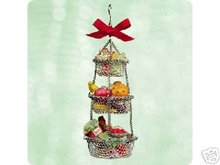 Hallmark Delicious Christmas Hanging Wire Baskets 2003 Ornament
