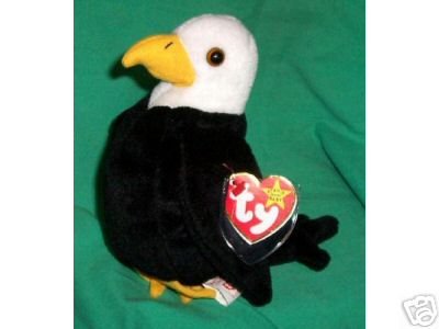 Ty BALDY Beanie Baby Bald Eagle- New