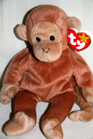 Ty BONGO Beanie Baby Monkey- New Plush