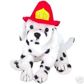 TY Beanie Babies FIREPLUG the Dog Dalmatian Beanie of Month~NEW!