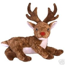 Ty ROXIE Red Nose Reindeer Beanie Baby Rudolph Christmas