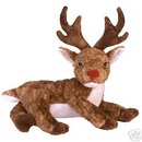 Ty ROXIE Red Nose Reindeer Beanie Baby Rudolph Christmas