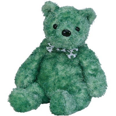 LUCK-e TY Store Exclusive Beanie Baby Bear~New~Shamrock~St Patrick's Day