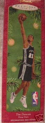 TIM DUNCAN 7th~SERIES Basketball SPURS Hallmark Ornament 2001