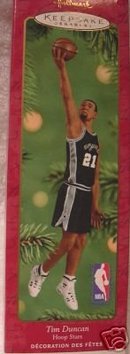 TIM DUNCAN 7th~SERIES Basketball SPURS Hallmark Ornament 2001