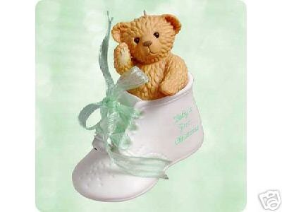 2003 Baby's First Christmas~Porcelain Hallmark Ornament