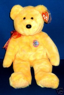 Ty SUNNY Beanie Buddy E-Bear Plush~New