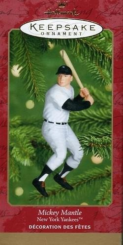 MICKEY MANTLE Yankees Hallmark Ornament 2001 Baseball