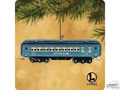 New! LIONEL Blue Comet Passenger Car~Hallmark 2002 Ornament~LIGHTS UP~Train