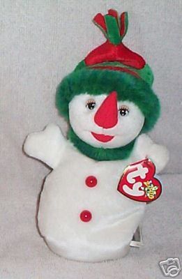 Ty SNOWGIRL Beanie Baby Beanbag Winter Christmas Holiday Snowman
