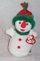 Ty SNOWGIRL Beanie Baby Beanbag Winter Christmas Holiday Snowman