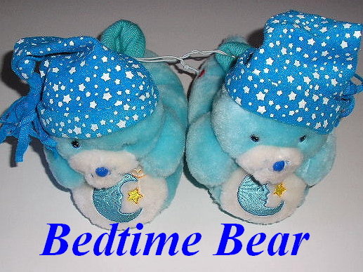 Care Bears Blue BEDTIME Bear Toddler Slippers Sz M or L