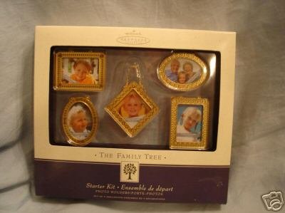 Hallmark Family Tree Starter Kit~ 5 Photo Holders~Gold Frames