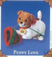 PUPPY LOVE Jack Russell Terrier DOG Hallmark 2002 Christmas Ornament #12