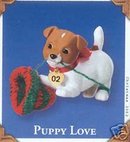 PUPPY LOVE Jack Russell Terrier DOG Hallmark 2002 Christmas Ornament #12