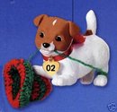 PUPPY LOVE Jack Russell Terrier DOG Hallmark 2002 Christmas Ornament #12