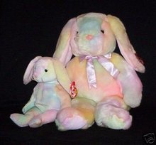 Ty HIPPIE Beanie Baby & Buddy Bunny Rabbits Plush