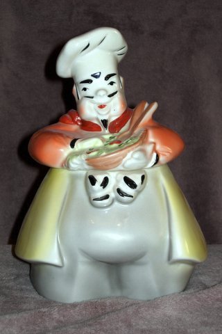 AUTHENTIC Regal China French SALAD CHEF Cookie Jar Vintage