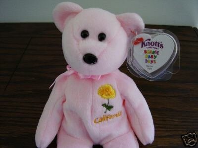 Ty Knotts Berry Farm Exclusive CALIFORNIA POPPY Beanie Baby Knott's