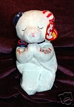 Ty Knotts Berry Farm Exclusive AMERICAN BLESSINGS Beanie Baby Bear Knott's