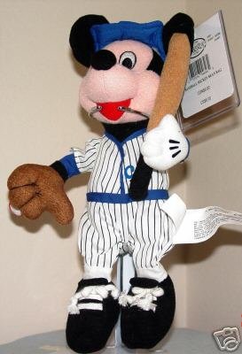 Disney Mickey Mouse BASEBALL Player Beanbag Bean Bag NEW