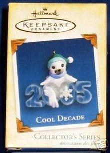 2005 Hallmark Ornament COOL DECADE #6 White Seal