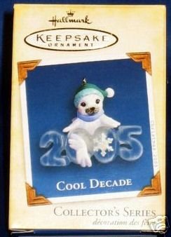 2005 Hallmark Ornament COOL DECADE #6 White Seal