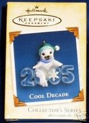 2005 Hallmark Ornament COOL DECADE #6 White Seal
