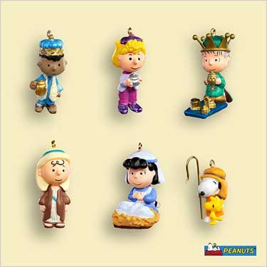 2006~Hallmark 6 PEANUTS CHRISTMAS PAGEANT Miniatures