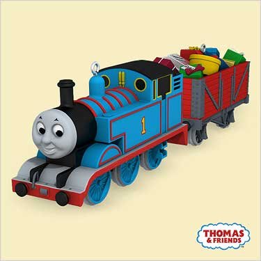 Thomas Tank Engine Train Hallmark set of 2 Ornaments CHEERY CARGO 2006
