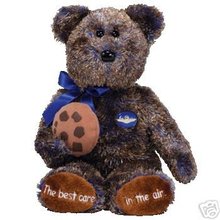 Ty Midwest Airlines CHOCOLATE CHIP Beanie Baby Bear