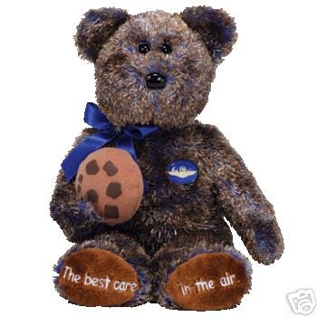 Ty Midwest Airlines CHOCOLATE CHIP Beanie Baby Bear