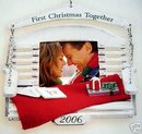 FIRST CHRISTMAS TOGETHER~Photo Holder~Hallmark 2006 Ornament~Swing